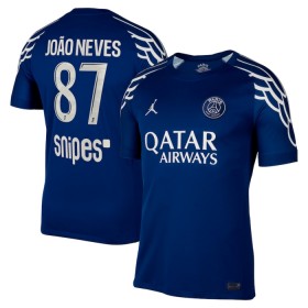 Camisolas Paris Saint-Germain Joao Neves 87 4º Equipamento 2024-25 Manga Curta